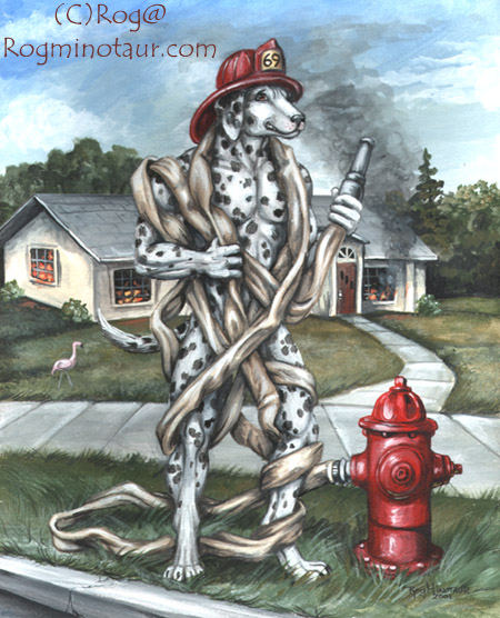 Hmm it's seems that dogs CAN get tied in their hose
