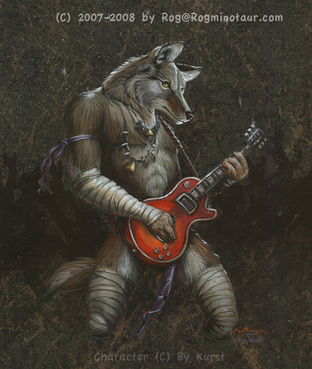 The crowd goes wild as that Coyote really believes he is a Rock Star
