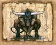 You have just summon a bull god dodge his 10d6 attack or be prepared to join his herd as a cow!