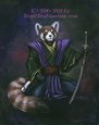 Don't let the cute face fool you.  One swift swing from his sword and he can slice you in half.  He is a Samurai not a house pet