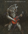 The crowd goes wild as that Coyote really believes he is a Rock Star
