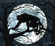 A wolf howling at the moon... Wait that's not a wolf what's wrong with this world.  Moon where the wolf all the cliches are gone *sigh*