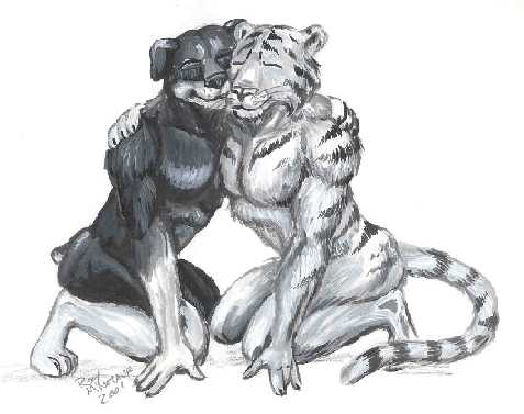 Furries don't let furries get away without a hug!